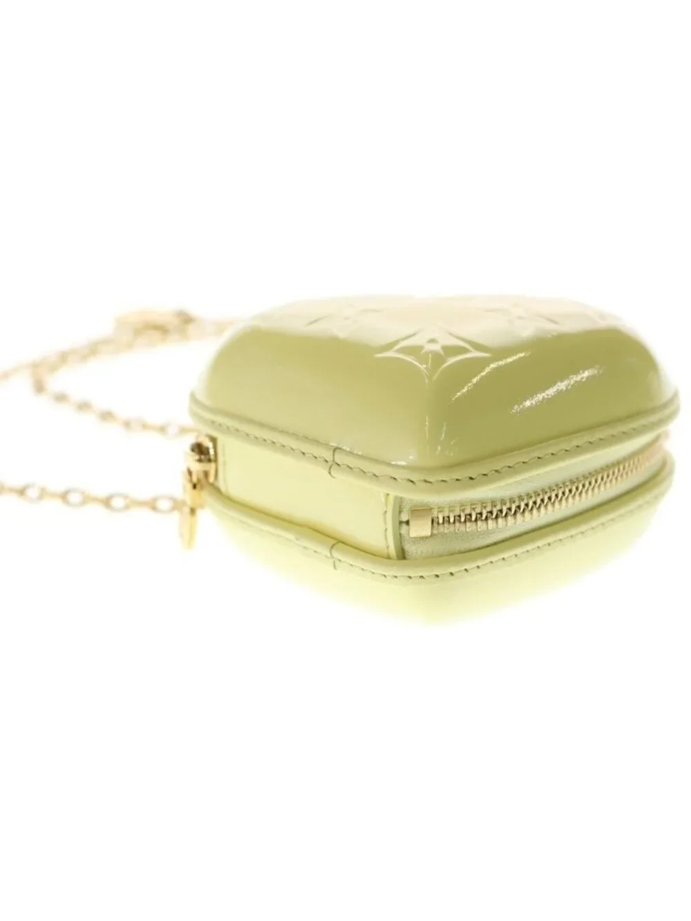 Louis Vuitton Vernis Keep My LV Heart Chain Mini Bag Yellow Gold